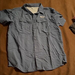 Columbia Men's Casual Blue Button Down Shirt